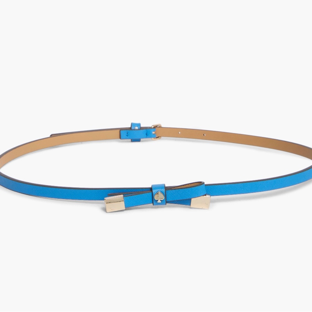 Kate Spade Vibrant Blue Shoestring Bow Belt